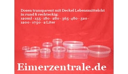 Kunststoffdosen transparent mit Deckel - Eimerzentrale.de