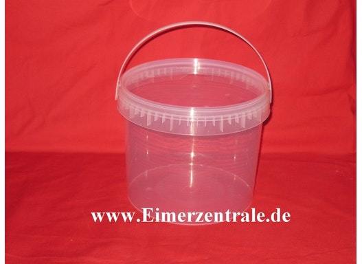 5 Liter Eimer - transparent - mit Deckel